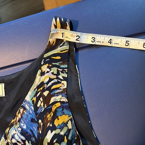 Anthropologie Moulinette Soeurs Silk Abstract Sleeveless V-Neck Dress - Picture 11 of 16